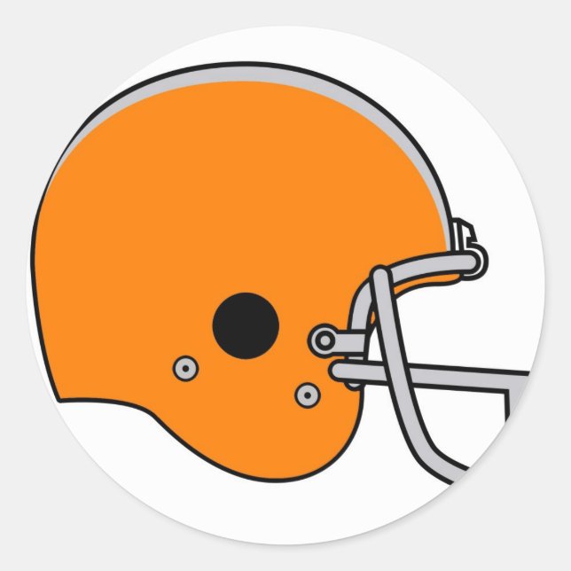 Adesivo Capacete de futebol laranja (Frente)