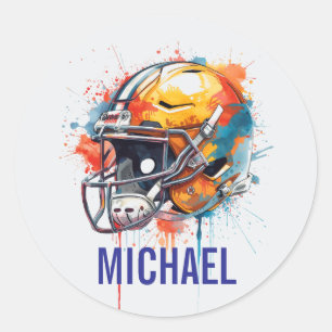 Adesivo Capacete de Futebol Motivacional Inspirador Nome