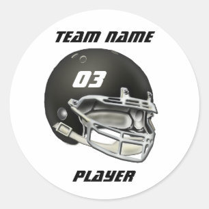 Adesivo Capacete de futebol preto