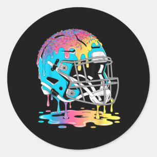 Adesivo Capacete de Futebol Sorvete Derramando Jogador de