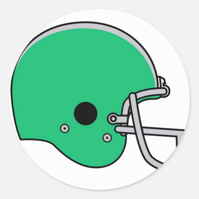 Adesivo Capacete de futebol verde (Frente)