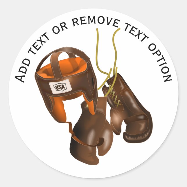 Adesivo Capacete de Luvas de Boxing (Frente)