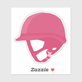 Adesivo Capacete de Montaria Rosa