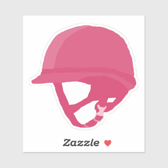 Adesivo Capacete de Montaria Rosa (Folha)