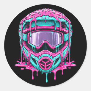 Adesivo Capacete de Motocross Gráfico de Gotejamento de De