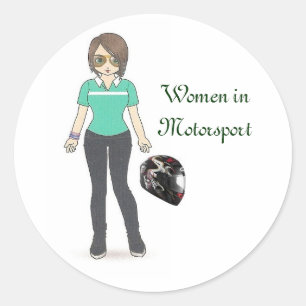 Adesivo Capacete, mulheres no Motorsport