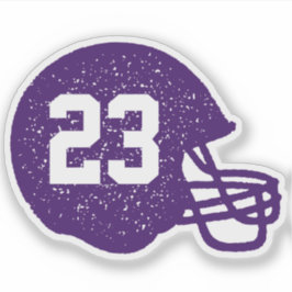 Adesivo Capacete personalizado de futebol branco roxo