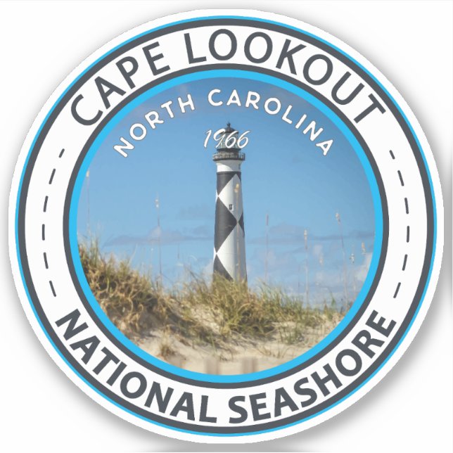 Adesivo Cape Lookout National Seashore Carolina do Norte (Frente)