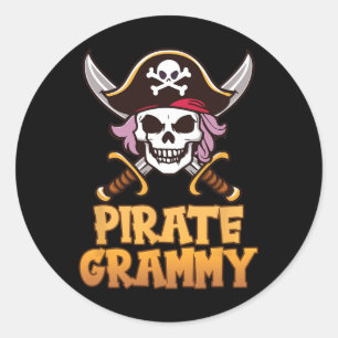 Adesivo Capitã do Grammy Pirata que bate com vovó Hallowee
