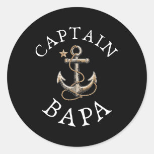 Adesivo Capitão Bapa Navegação de Barco Navegação Âncora V