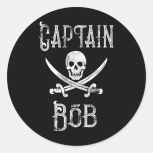 Adesivo Capitão Bob - Navegação Pirata Personalizada Vinta
