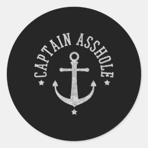Adesivo Capitão Buraco - Velero Engraçado Barco Marinheiro
