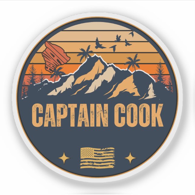 Adesivo Capitão Cook, Havaí (Frente)