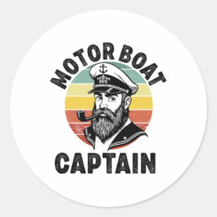 Adesivo Capitão de barco a motor para proprietário de barc