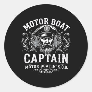 Adesivo Capitão de Barco Motor Engraçado Humor De Barco Pa