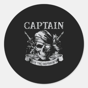 Adesivo Capitão do navio mostra capitão pirata engraçado b