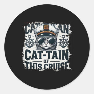 Adesivo Capitão Gatinho do Kit de Férias Marítimas do Navi