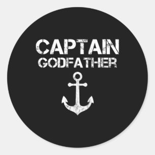 Adesivo Capitão Goddad Pontoon Lago Sailor Barco de Pesca