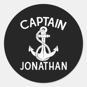 Adesivo Capitão Jonathan Boat Anchor Yacht Barco Nave
