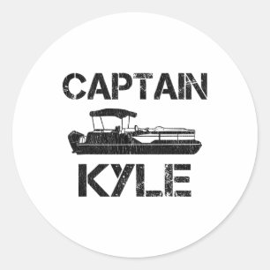 Adesivo Capitão Kyle Pontoon Nome de Barco Personalizado F