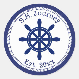 Adesivo Capitão náutico - Nome do barco