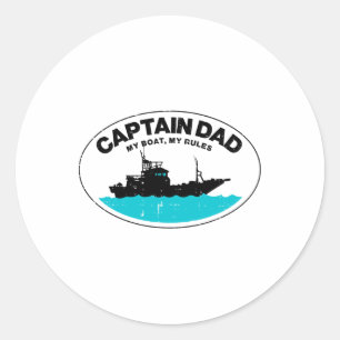 Adesivo Capitão Pai Meu Barco Regras Divertido Dono Barque