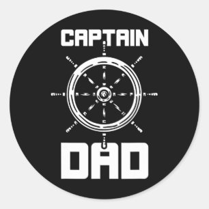 Adesivo Capitão Pai Pilotando Navio Barco Iate Pai Papai P