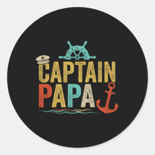 Adesivo Capitão Papa Pontoon Lago Marinheiro Pescaria Emba