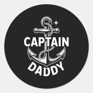 Adesivo Capitão Papai Presente Divertido Náutico de Barco