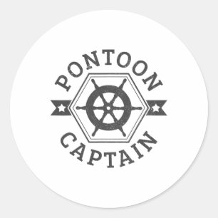 Adesivo Capitão Pontoon - Barco Náutico de Barcos Pontooni