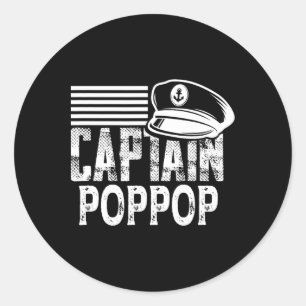 Adesivo Capitão Poppop - Capitão de veleiro Proprietário d