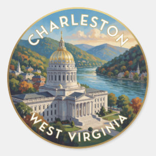 Adesivo Capitol do West Virginia em Charleston
