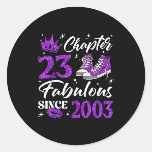 Adesivo Capítulo 23 Fabuloso Desde 2003 Aniversário de 23