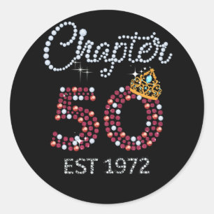 Adesivo Capítulo 50 Anos EST 1972 50º Aniversário
