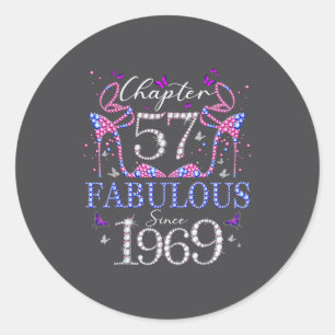 Adesivo Capítulo 57 Fabuloso Desde 1969 57º Aniversário Mu