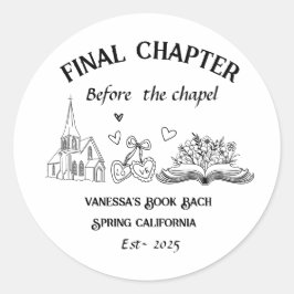 Adesivo Capítulo Final Antes Da Bachelorette Do Livro De C