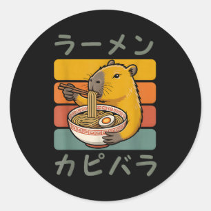 Adesivo Capivara Anime Gráfico Ramen Kawaii Japonês Vinta