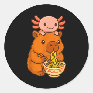 Adesivo Capivara Anime Ramen Axolote Gráfico Engraçado Kaw
