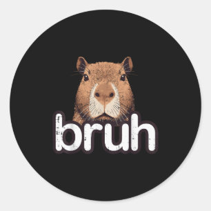 Adesivo Capivara Bruh Engraçado Capy Meme Roedor Homens Me