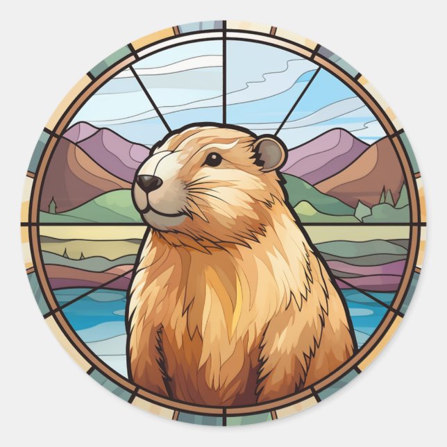 Adesivo Capivara, Capivara Fofa, Capivara Engraçada (Frente)