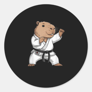 Adesivo Capivara de Artes Marciais Engraçado Karatê Taekwo