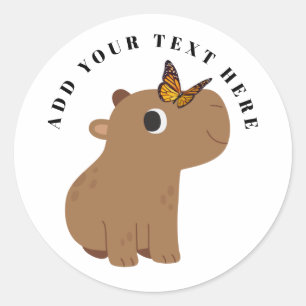 Adesivo Capivara e Borboleta Fofos