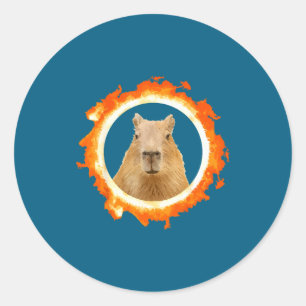 Adesivo Capivara Eclipse Meme Animal Solar