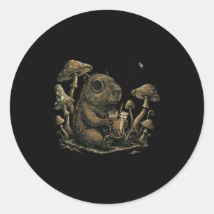 Adesivo Capivara Emo Gótica Punk Boba Roedor Engraçado