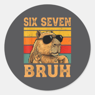 Adesivo Capivara Engraçada 67 Meme Seis Sete Bruh Meninos 