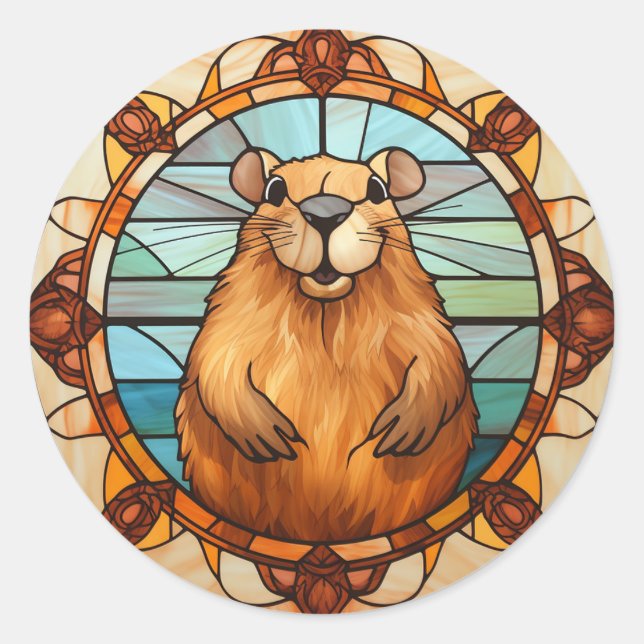 Adesivo Capivara Engraçada, Amante de Capivaras (Frente)