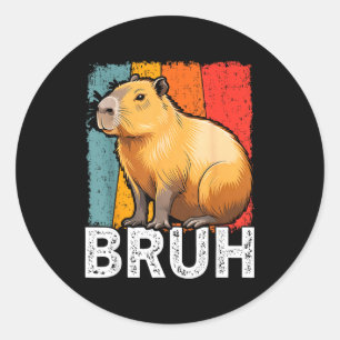 Adesivo Capivara meme gráfico engraçado bruh para meninos 