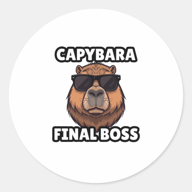 Adesivo Capivara Sticker Chefe Final (Frente)