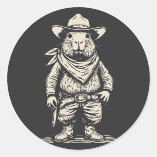 Adesivo capivara vaqueira