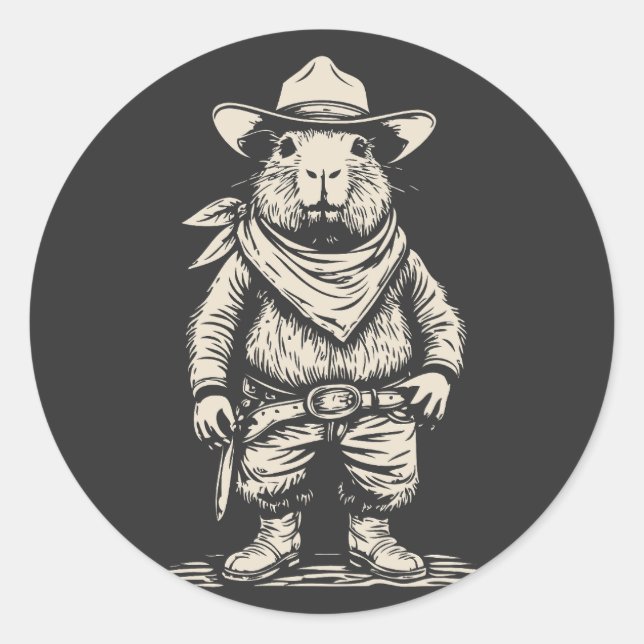 Adesivo capivara vaqueira (Frente)